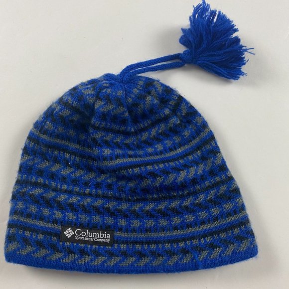 Vintage Columbia Hat Cap Beanie Youth One Size Fits All Wool Acrylic - Picture 1 of 6